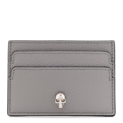 Alexander McQueen Calfskin Skull Card Holder Grey 1 of 9