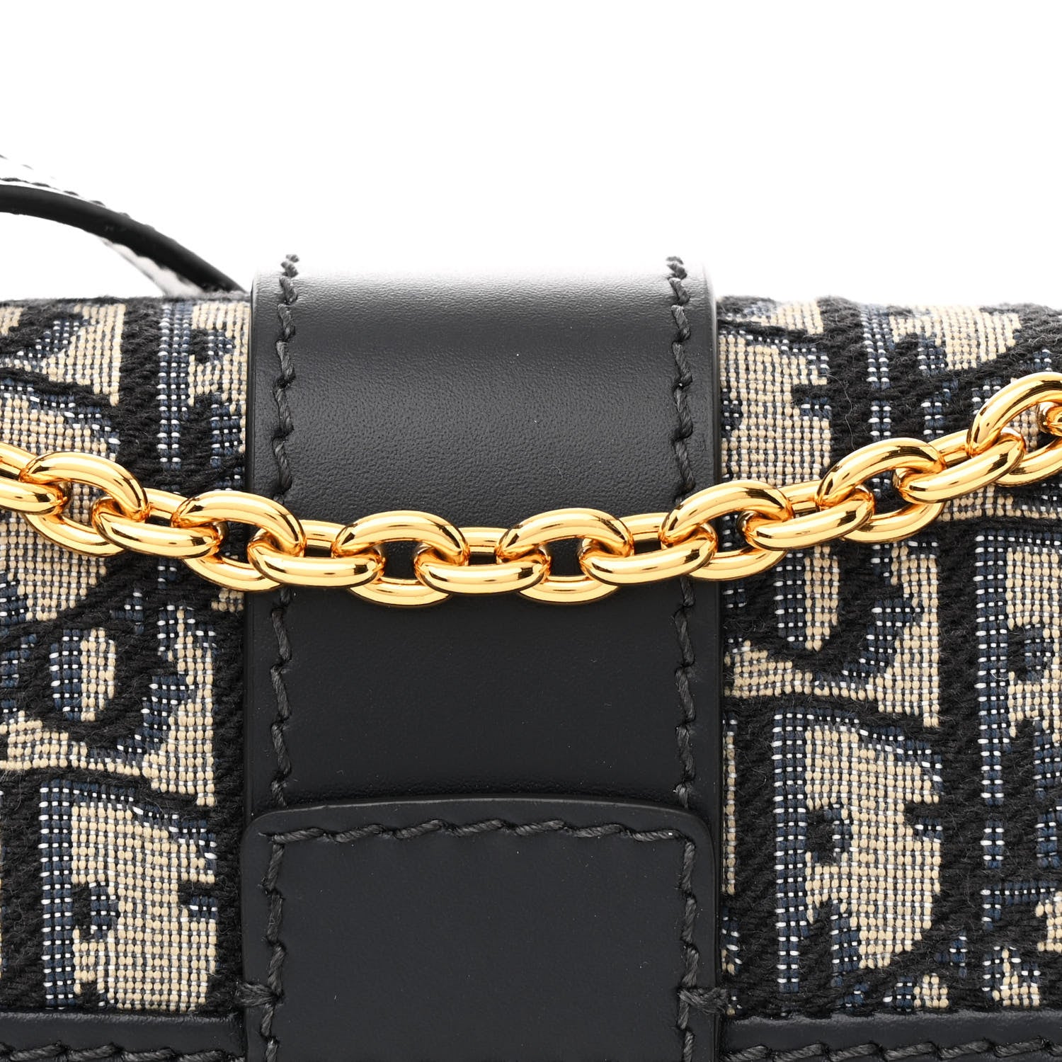 Christian Dior Oblique 30 Montaigne East West Chain Flap Bag Blue 8 of 11
