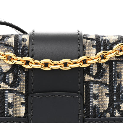 Christian Dior Oblique 30 Montaigne East West Chain Flap Bag Blue 8 of 11