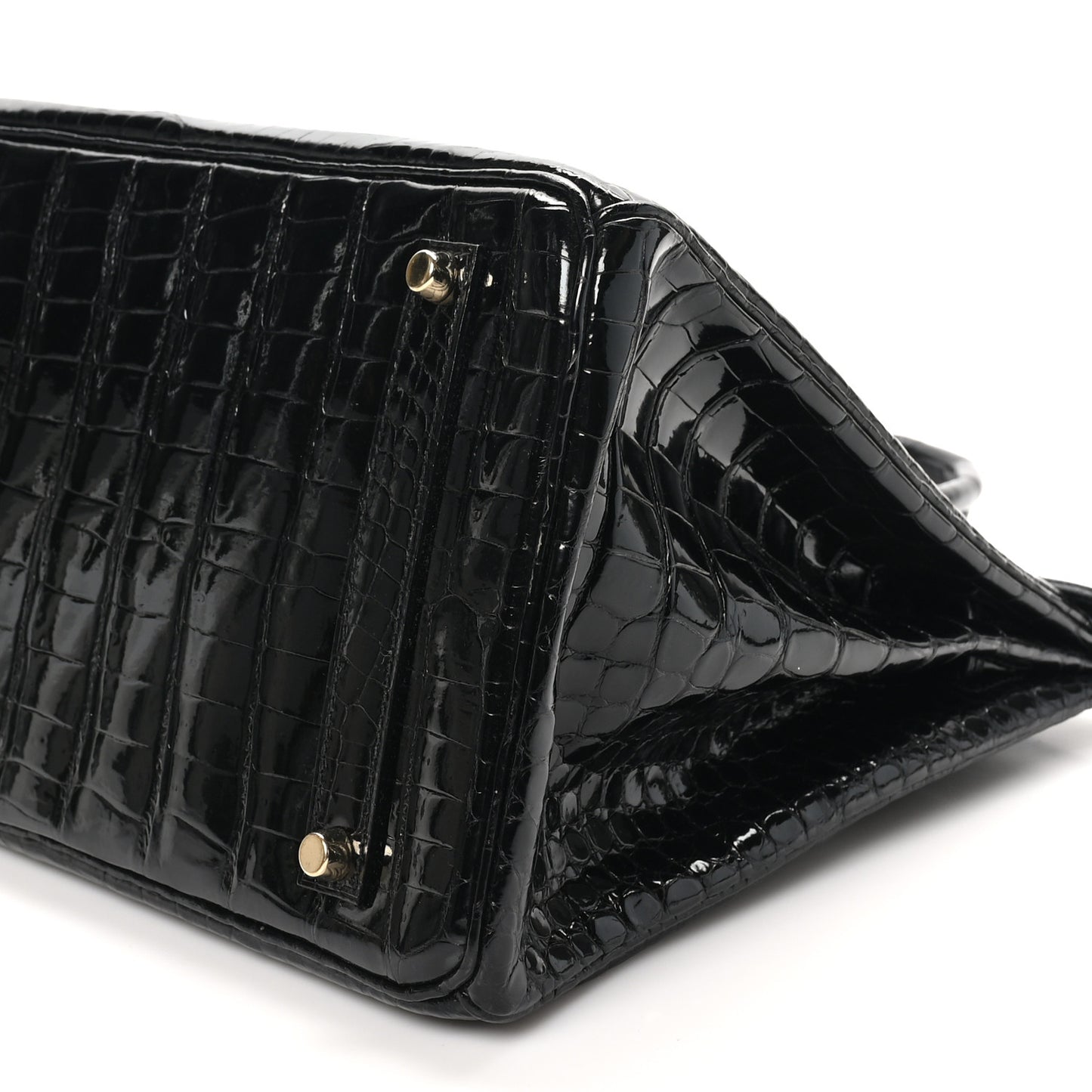 Shiny Porosus Crocodile Birkin 35 Black
