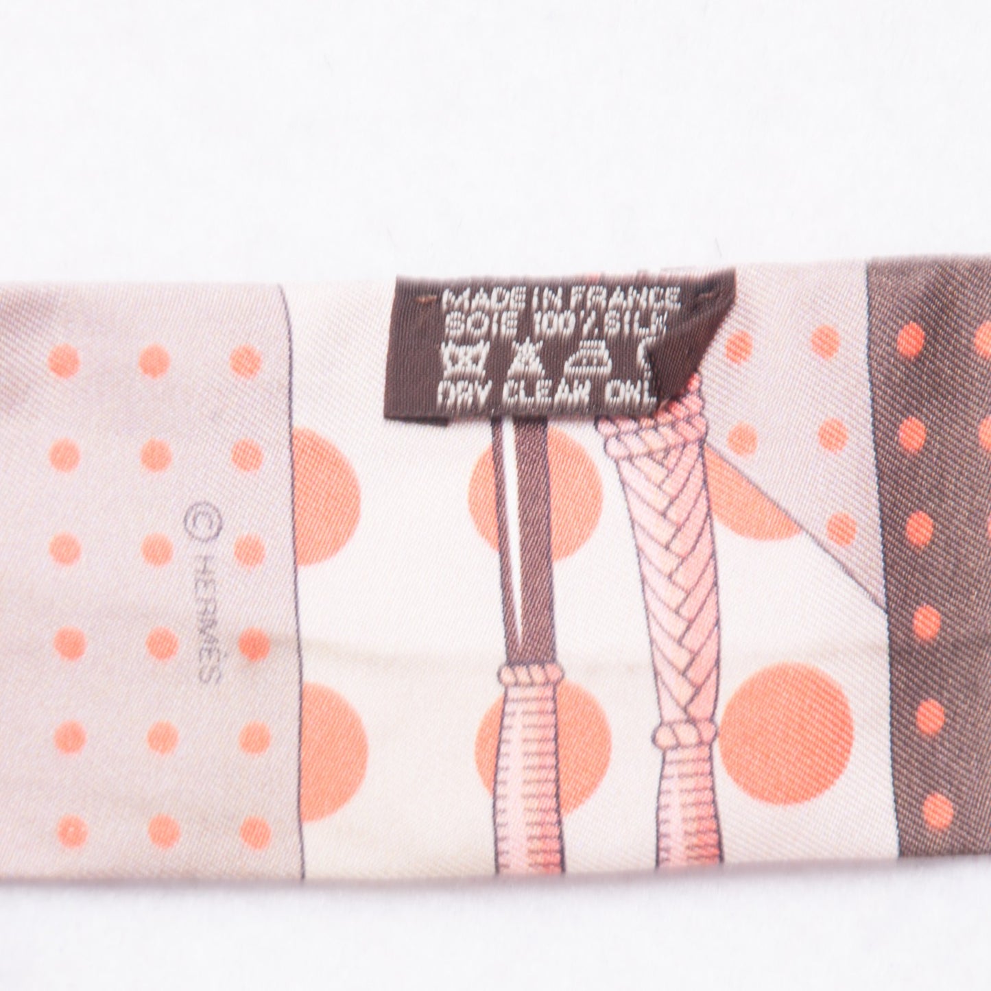 Silk Clic Clac a Pois Twilly Rose Nacre Marron Corail