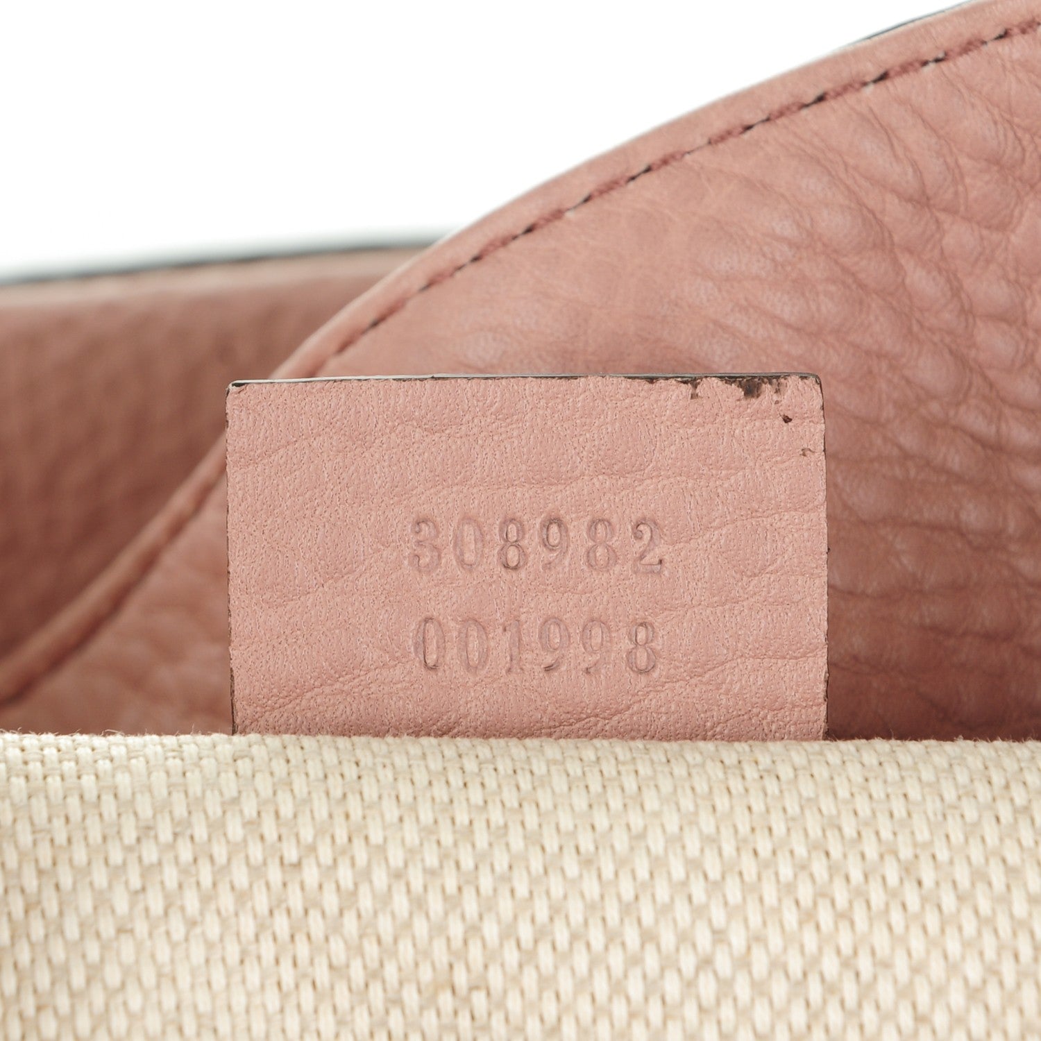 Gucci Pebbled Calfskin Medium Soho Chain Shoulder Bag Antique Rose 7 of 7