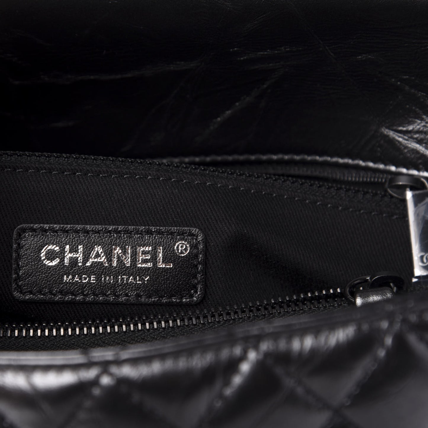 Aged Calfskin Quilted Small Coco Handle Flap So Black