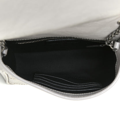 Saint Laurent Crinkled Calfskin Matelasse Monogram Niki Chain Wallet Granite 5 of 10