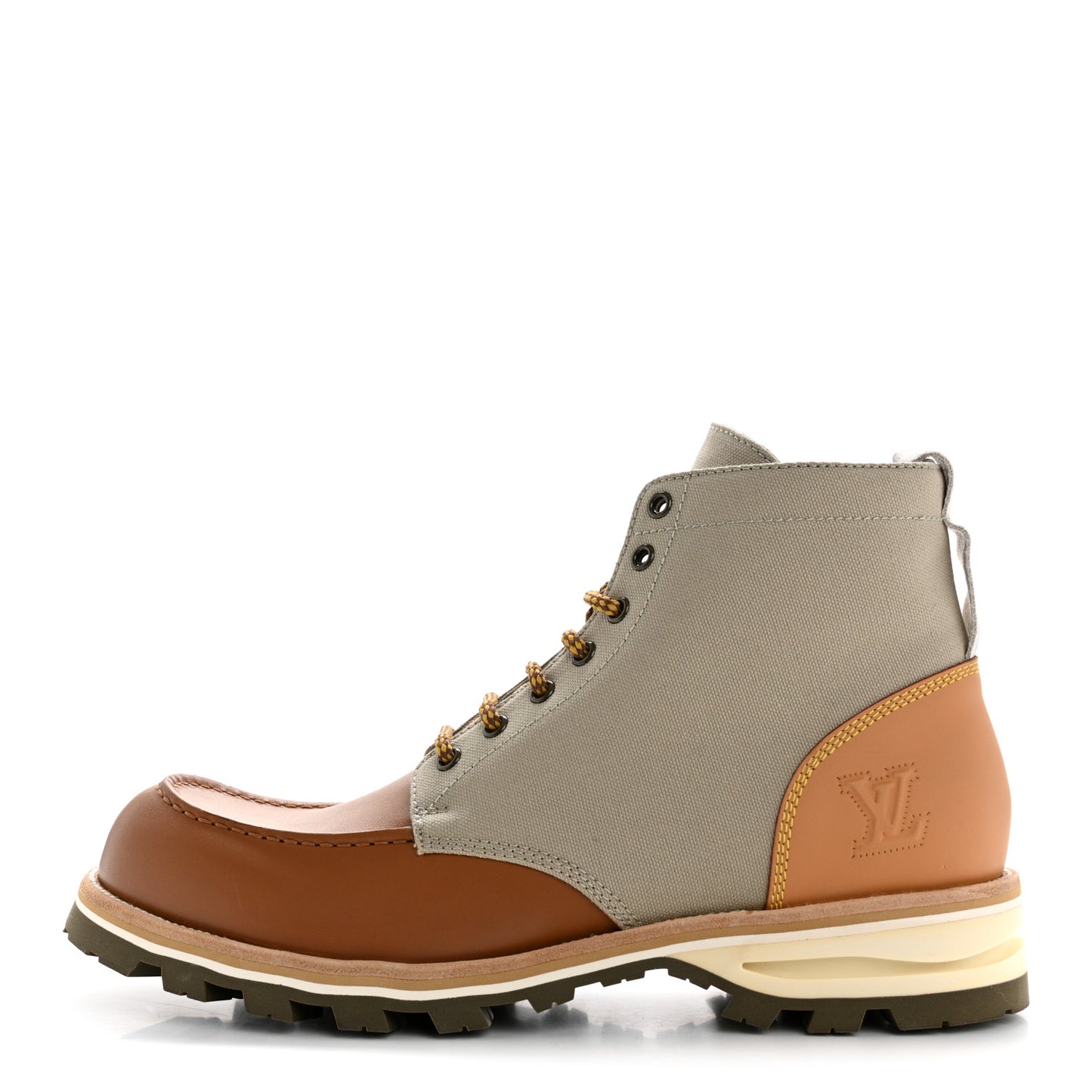 Canvas Calfskin Mens Hinterland Boots 10 Beige Tan