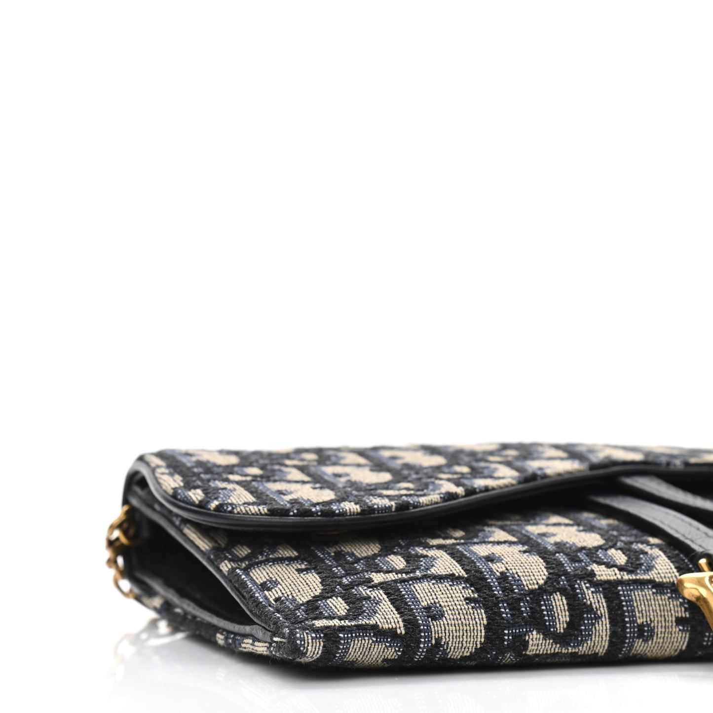 Oblique Saddle Chain Long Wallet Blue