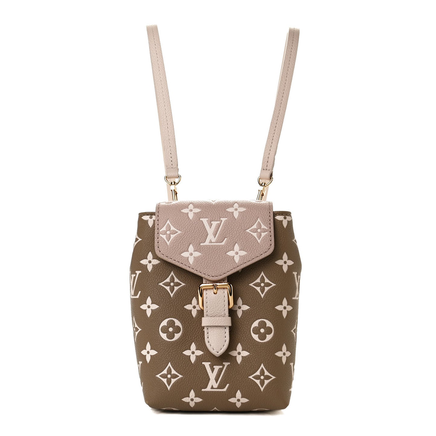Empreinte Monogram Spring In The City Tiny Backpack Kaki Beige Cream