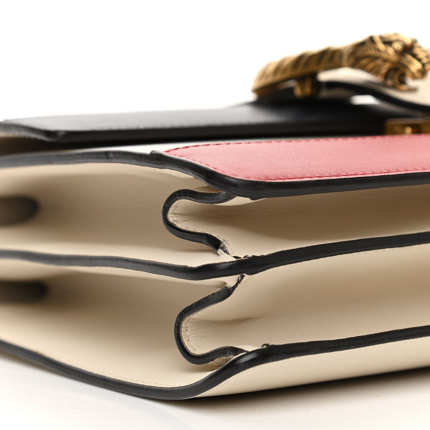 Calfskin Bamboo Web Medium Dionysus Top Handle Bag White Blue Hibiscus Red