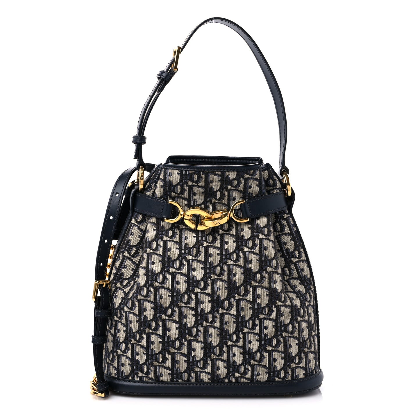 Oblique Calfskin Medium C'est Dior Bucket Bag Blue