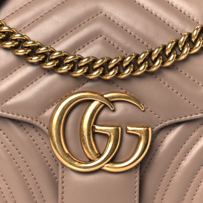Gucci Calfskin Matelasse Small GG Marmont Shoulder Bag Porcelain Rose 9 of 11
