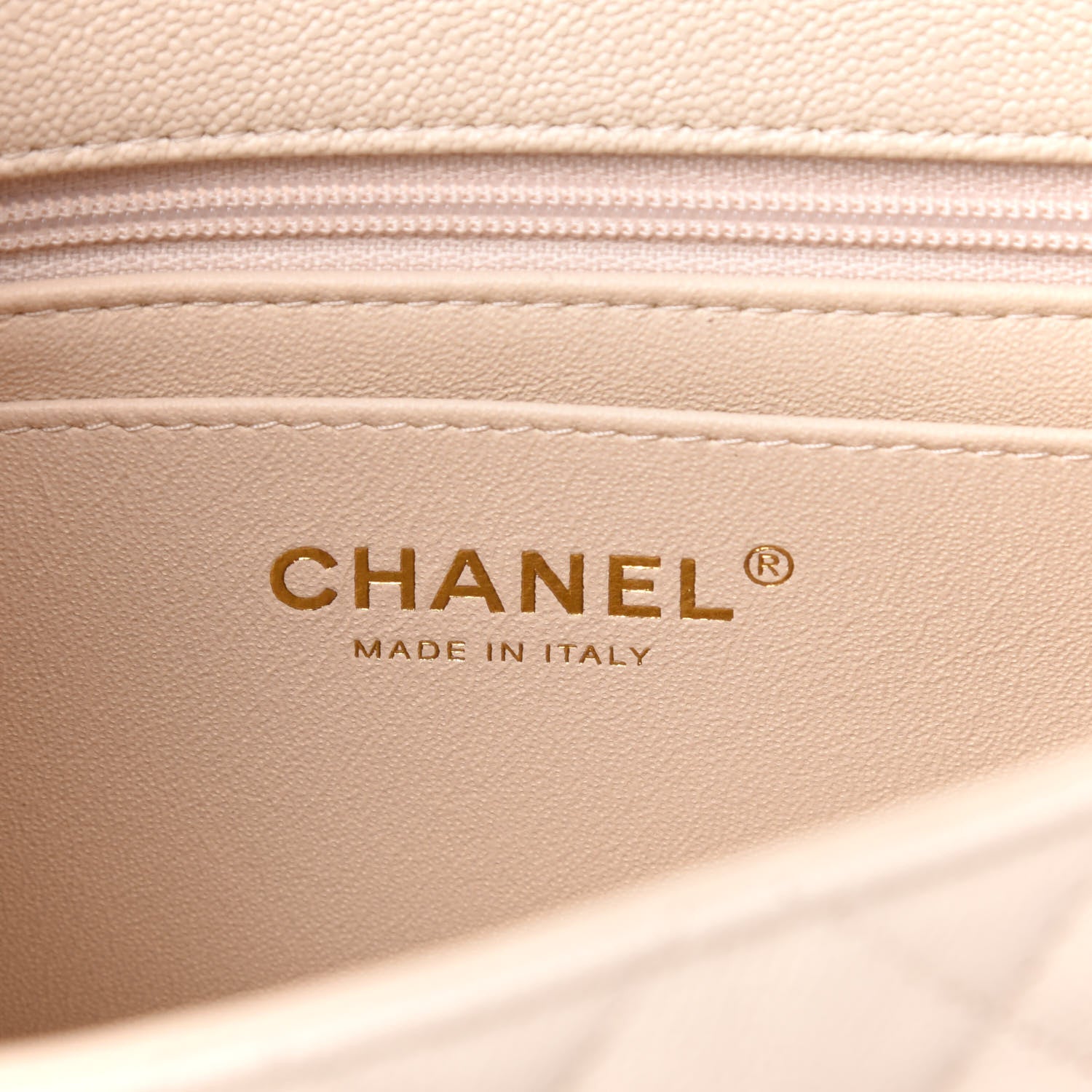 Chanel Caviar Quilted Mini Top Handle Rectangular Flap Beige 6 of 10