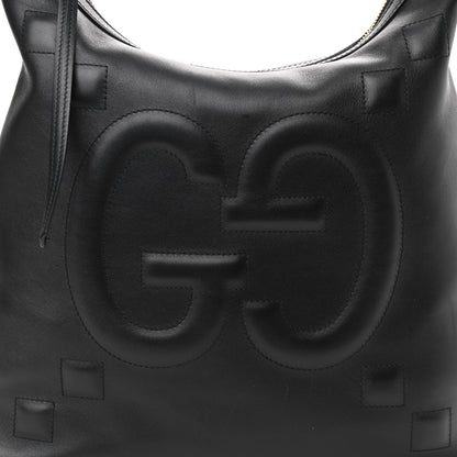 Gucci Apollo Calfskin GG Dadini Embroidered Chain Hobo Black 8 of 11