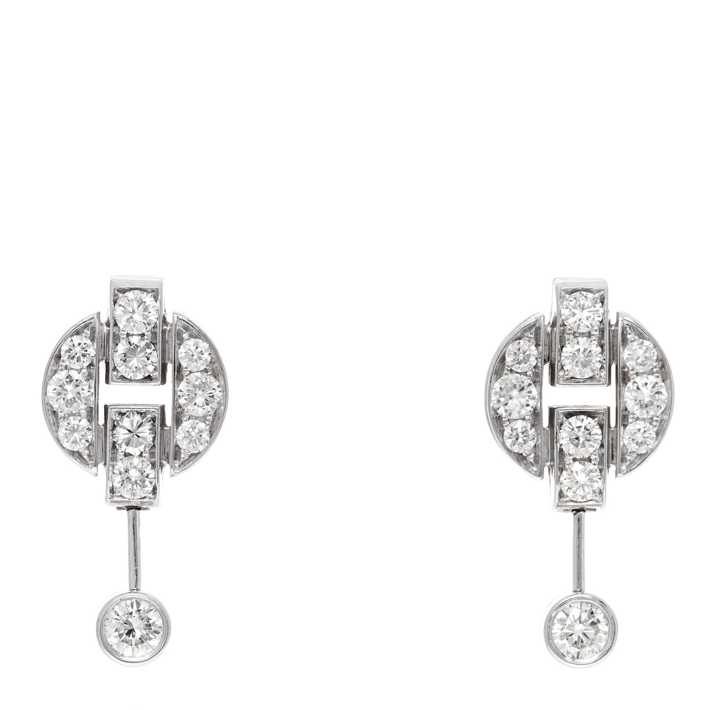 18K White Gold Diamond Himalia Drop Earrings
