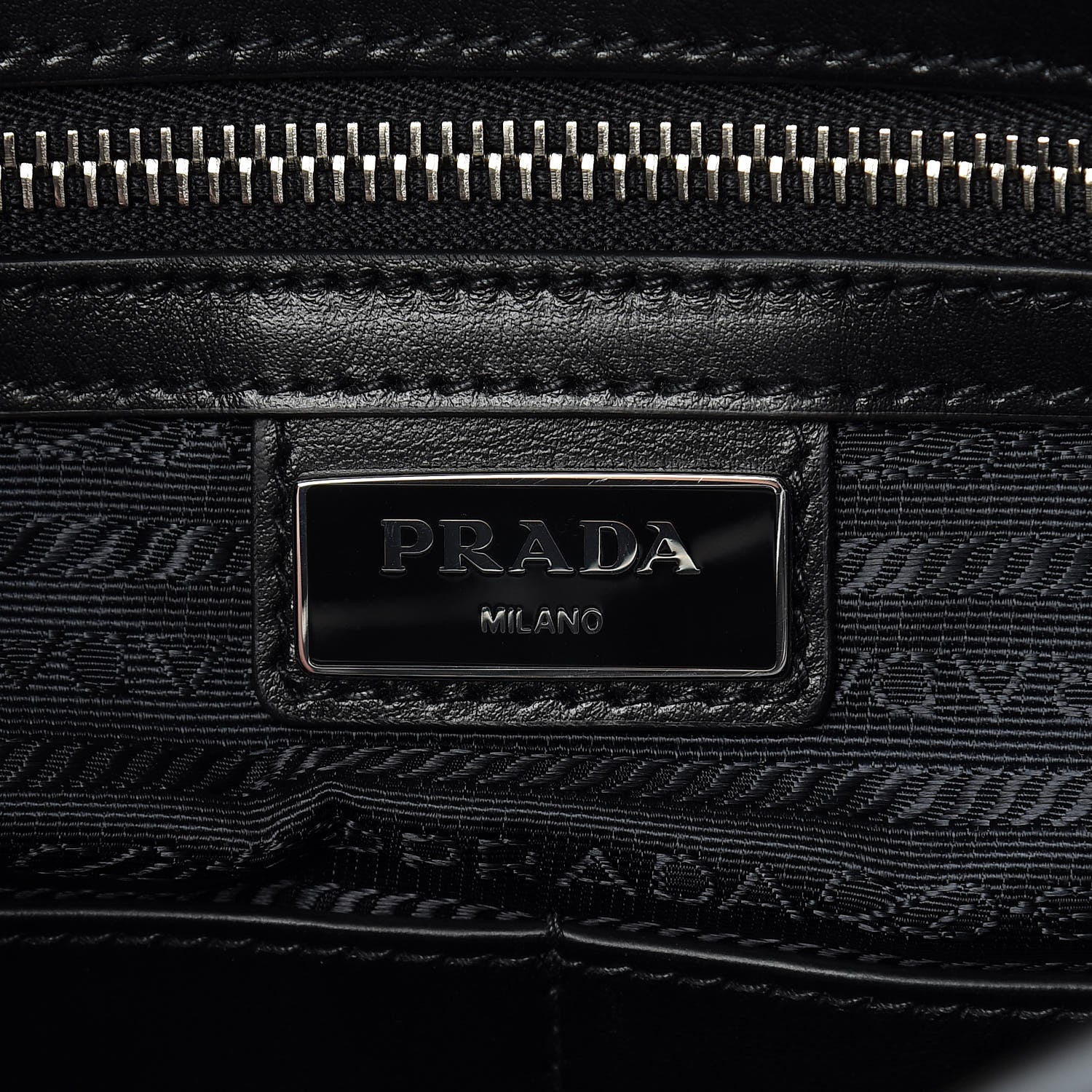 Prada Vitello Bi-Color Crossbody Black Talco 6 of 14