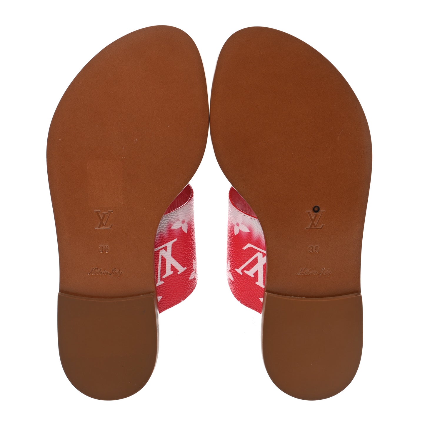 Monogram Escale Palma Sandals 36 Rouge