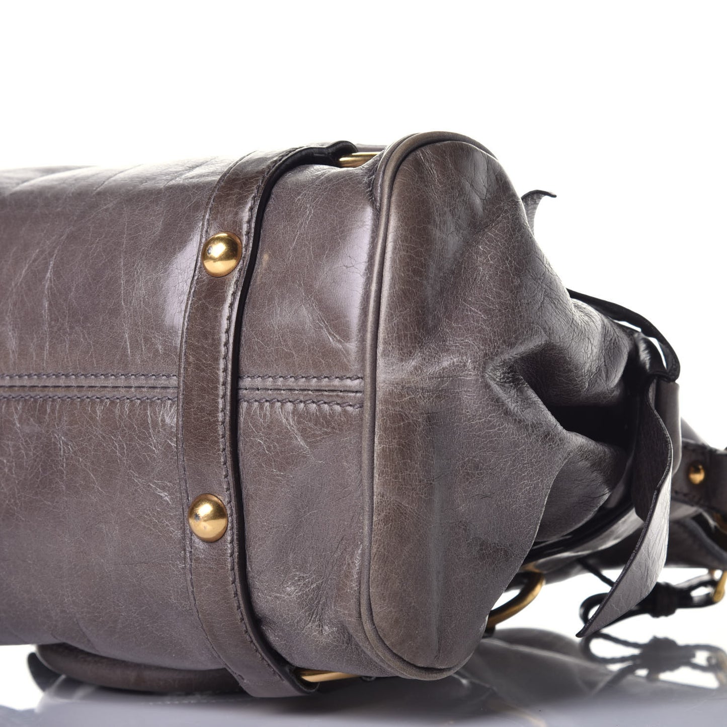 Vitello Lux Mini Bow Bag Fumo
