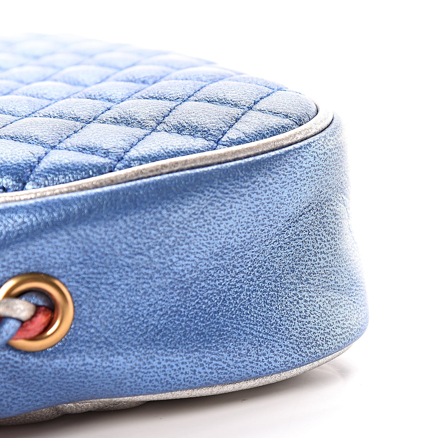 Gucci Laminated Nappa Trapuntata Mini Zumi Dome Shoulder Bag Rosso Marine Argento 13 of 13