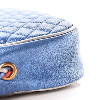 Gucci Laminated Nappa Trapuntata Mini Zumi Dome Shoulder Bag Rosso Marine Argento 13 of 13