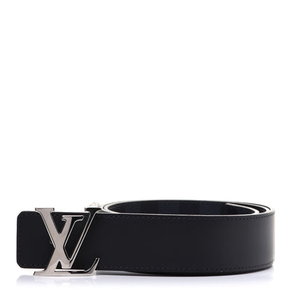 Louis Vuitton Damier Cobalt Calfskin 40mm LV Initiales Reversible Belt 90 36 Black 3 of 6