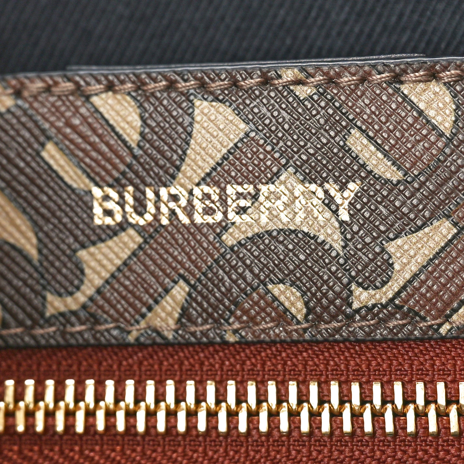 Burberry E-Canvas Monogram Studded Small Book Tote Tan Tan 6 of 10