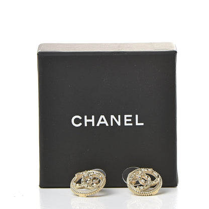 Chanel Pearl CC Round Earrings Gold 5 of 5
