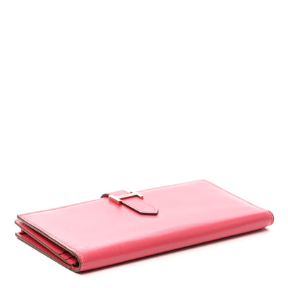 Hermes Tadelakt Bearn Gusset Wallet Rose Lipstick 4 of 6