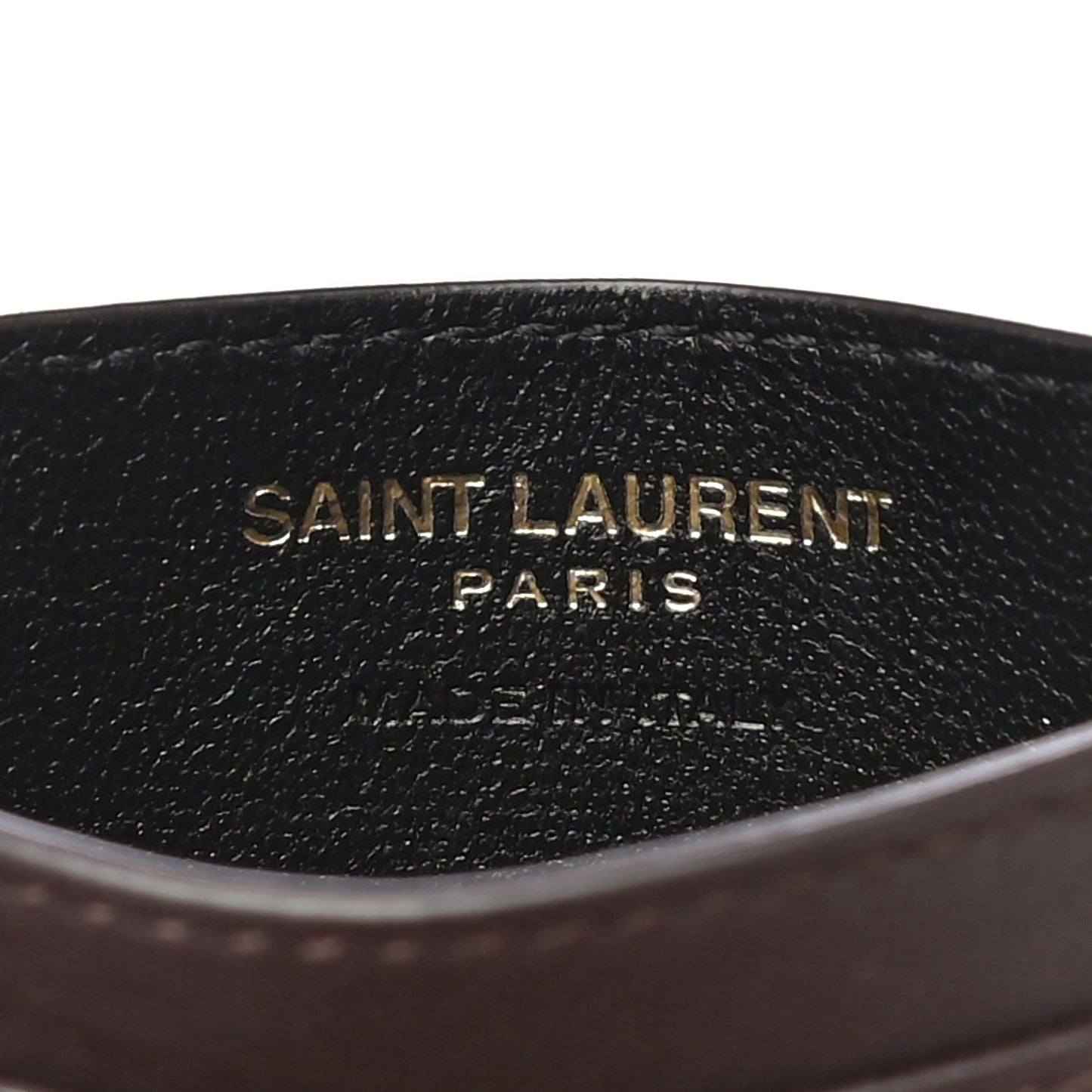 T Lambskin Heart Embossed Monogram Card Case Vintage Cognac