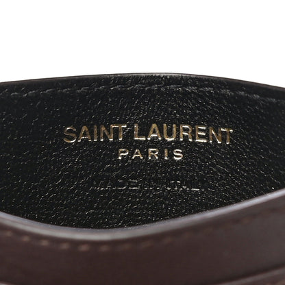 Saint Laurent T Lambskin Heart Embossed Monogram Card Case Vintage Cognac 7 of 11