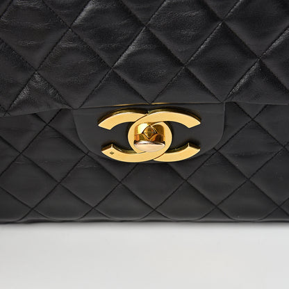 Chanel Lambskin Quilted XL Jumbo Single Flap Black 16 of 19
