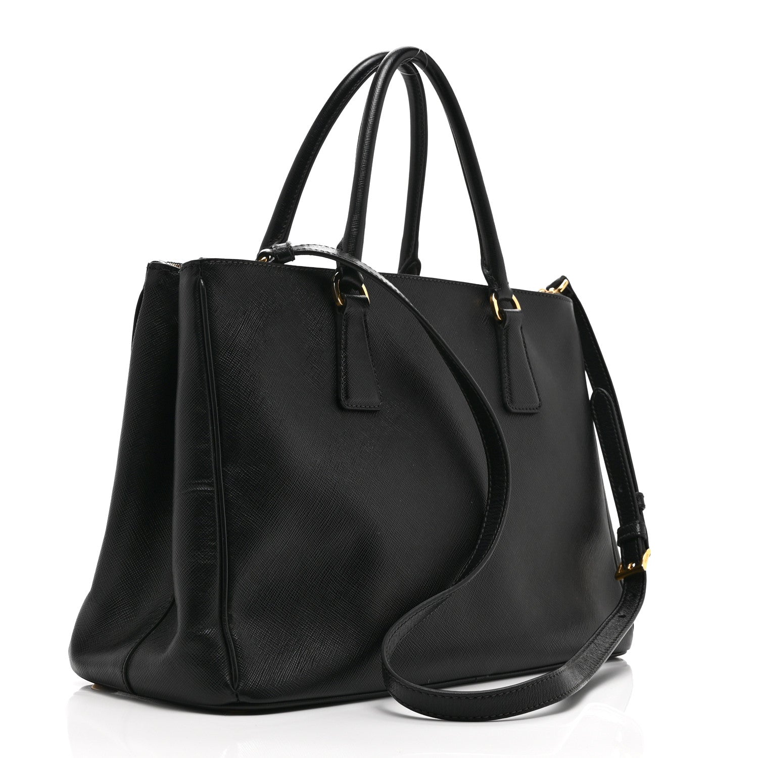 黒田坊　0319 Prada Saffiano Lux Large Galleria Double Zip Tote Black 1786439