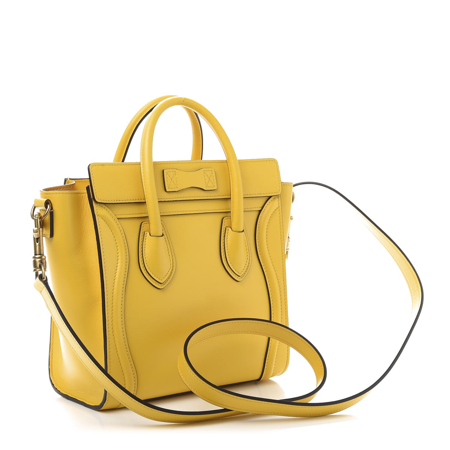 Celine Palmelato Calfskin Nano Luggage Sunflower 3 of 10
