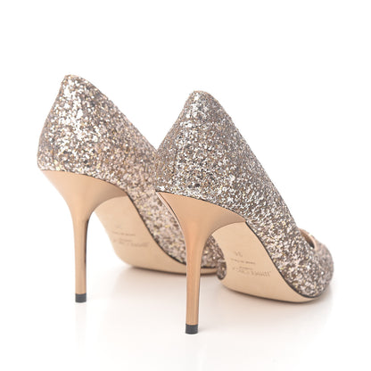 Jimmy Choo Glitter Coarse Agnes 85 Pumps 36 Ballet Pink 4 of 8