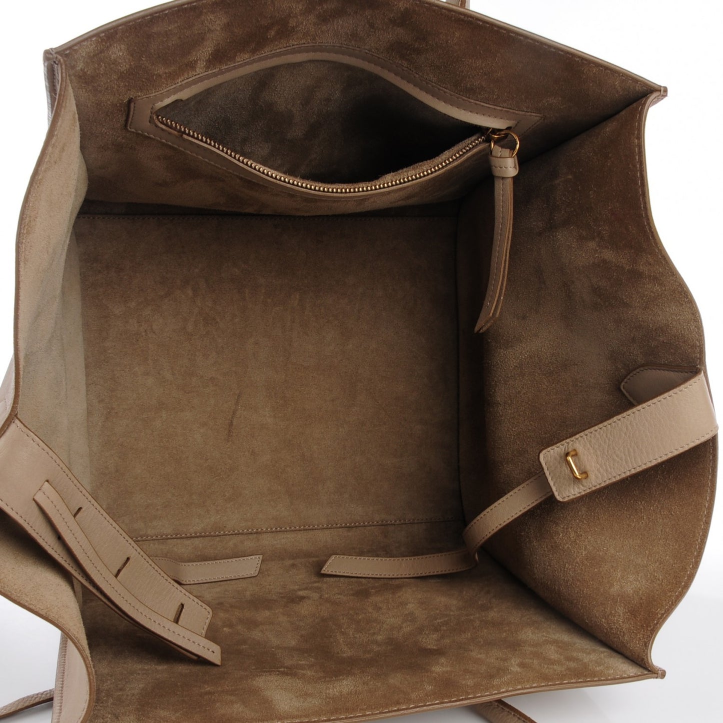 Supple Calfskin Medium Phantom Luggage Beige