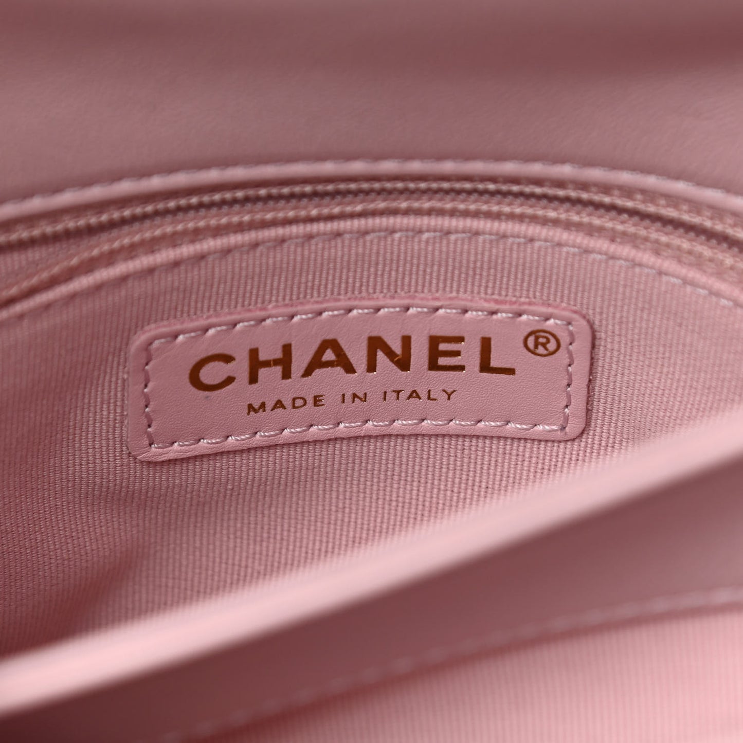 Lambskin Quilted Small Chain Top Handle Flap Rose Clair