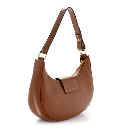 Celine Smooth Calfskin Medium Strap Ava Triomphe Shoulder Bag Tan 3 of 12