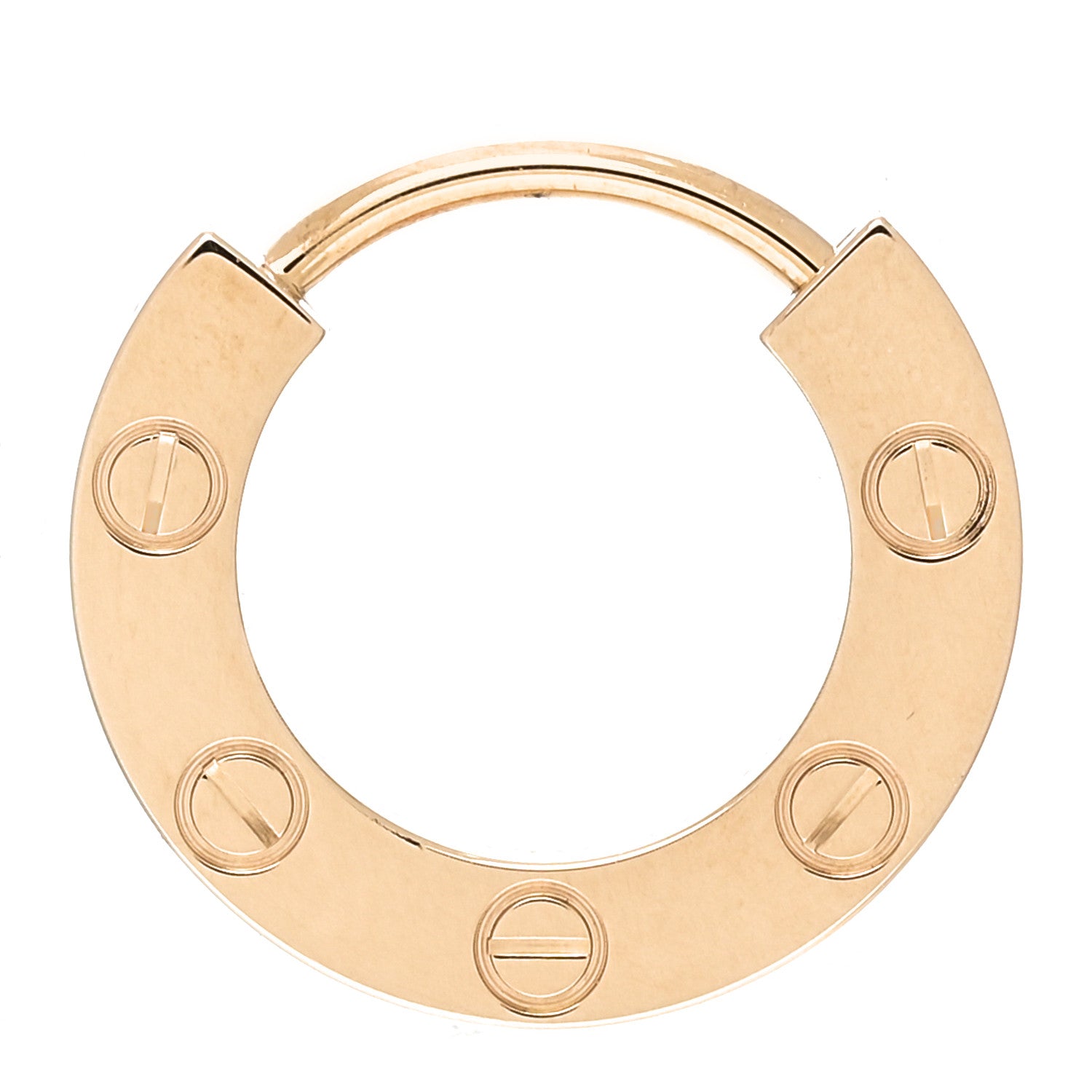 Cartier 18K Yellow Gold Single LOVE Hoop Earring 1 of 5
