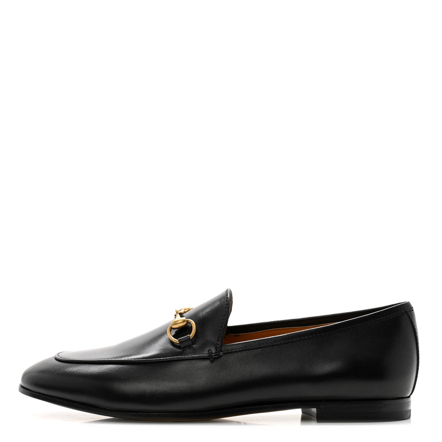 Gucci Calfskin Womens Jordaan Loafers 38.5 Black 1 of 11