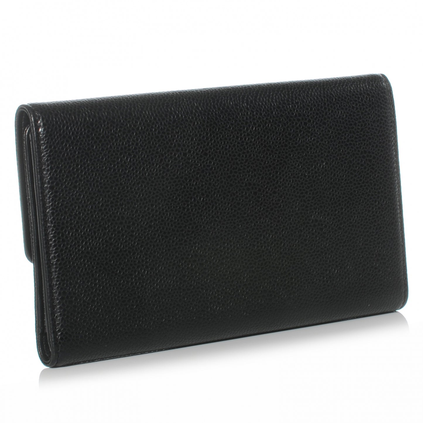 Caviar CC Large Flap Wallet Black
