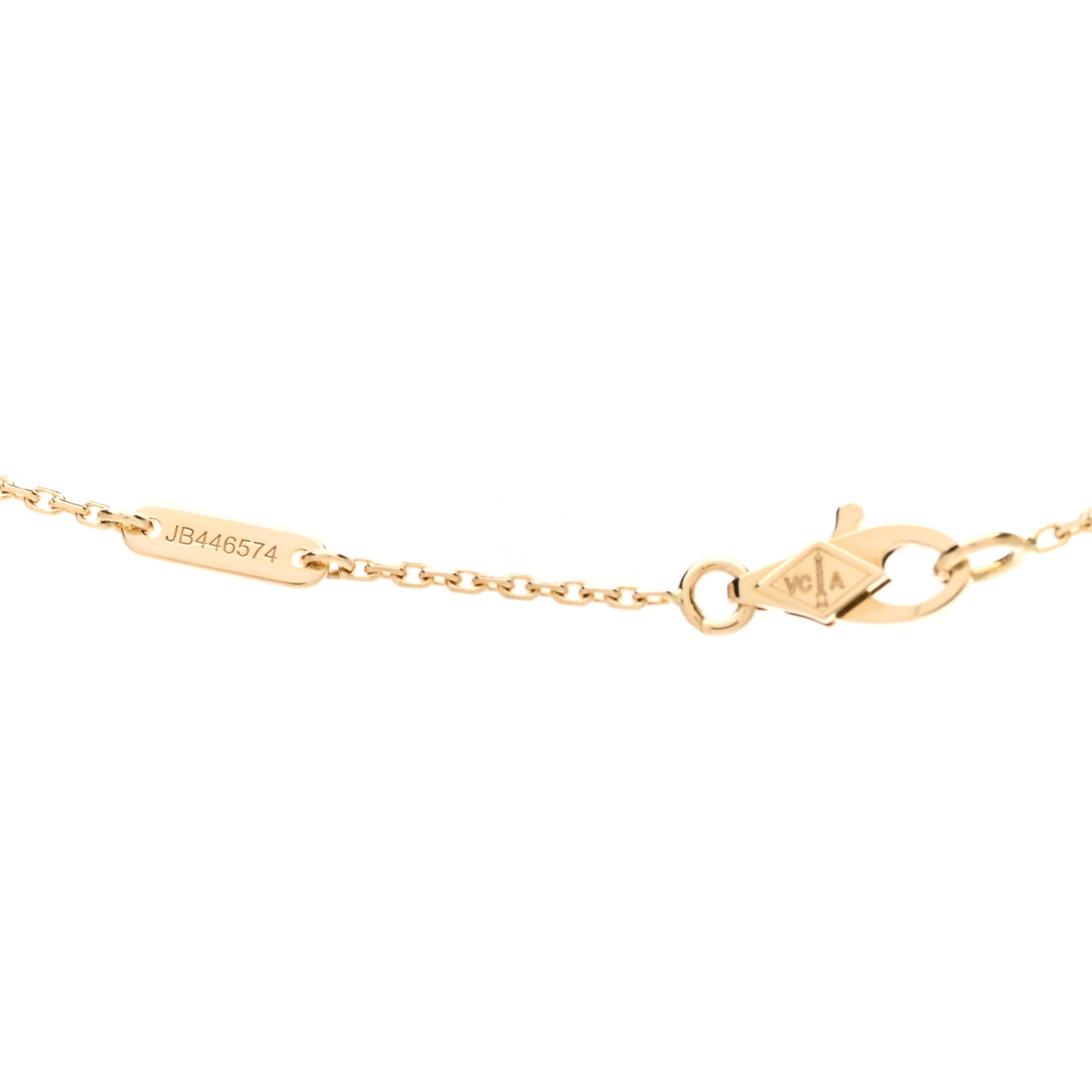 18K Yellow Gold Mother of Pearl Sweet Alhambra Butterfly Pendant Necklace