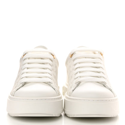 Louis Vuitton Calfskin Mahina Monogram Time Out Sneakers 36.5 White 2 of 9