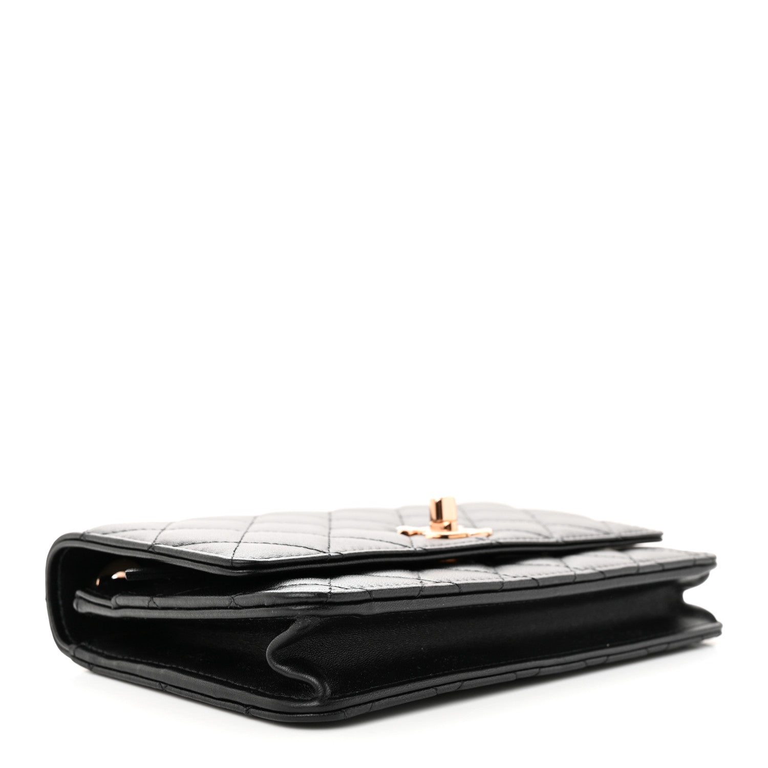 Chanel Lambskin Quilted Trendy CC Wallet On Chain WOC Black 4 of 11