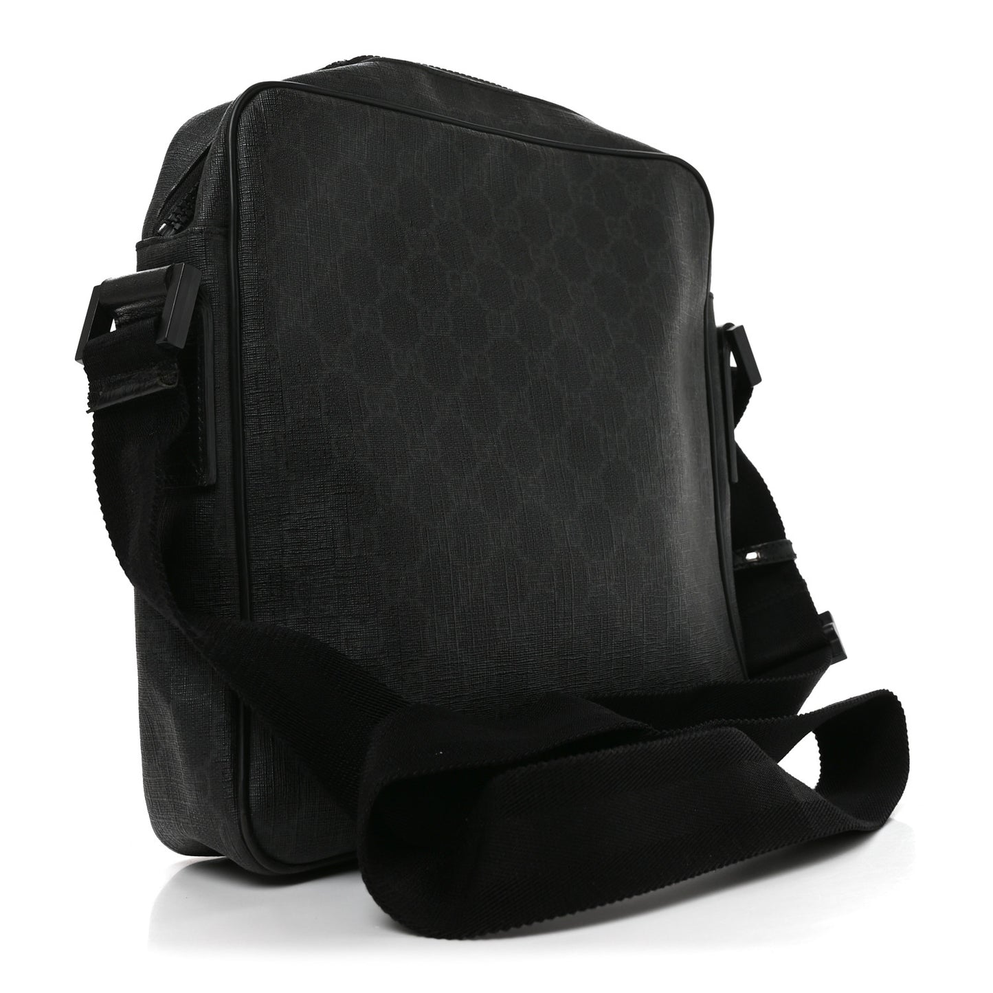 GG Supreme Monogram Messenger Bag Black Grey