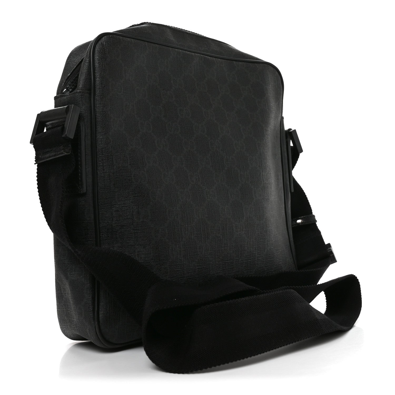 Gucci GG Supreme Monogram Messenger Bag Black Grey 3 of 10