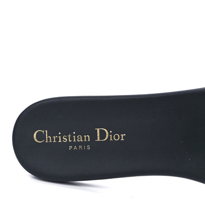 Christian Dior Canvas Embroidered Dway Mules Slide Sandals 40 Deep Blue 7 of 8