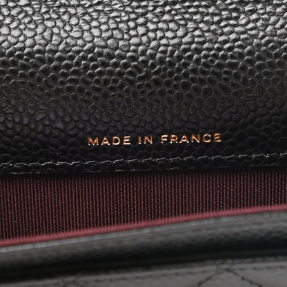 Chanel Caviar Quilted Flap Card Holder Wallet Black 7 of 9
