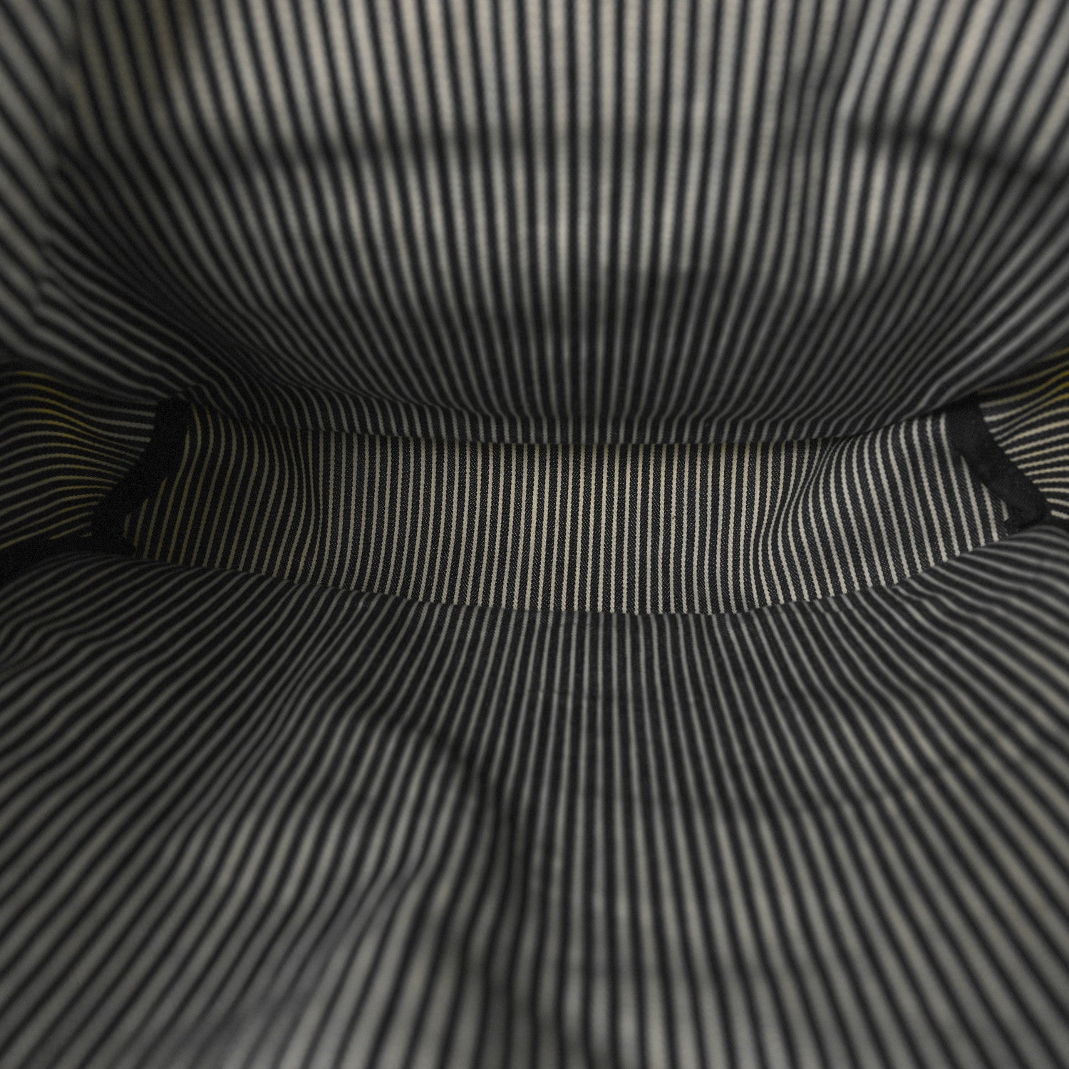 Celine Canvas Striped Medium Backpack Black White 5 of 9