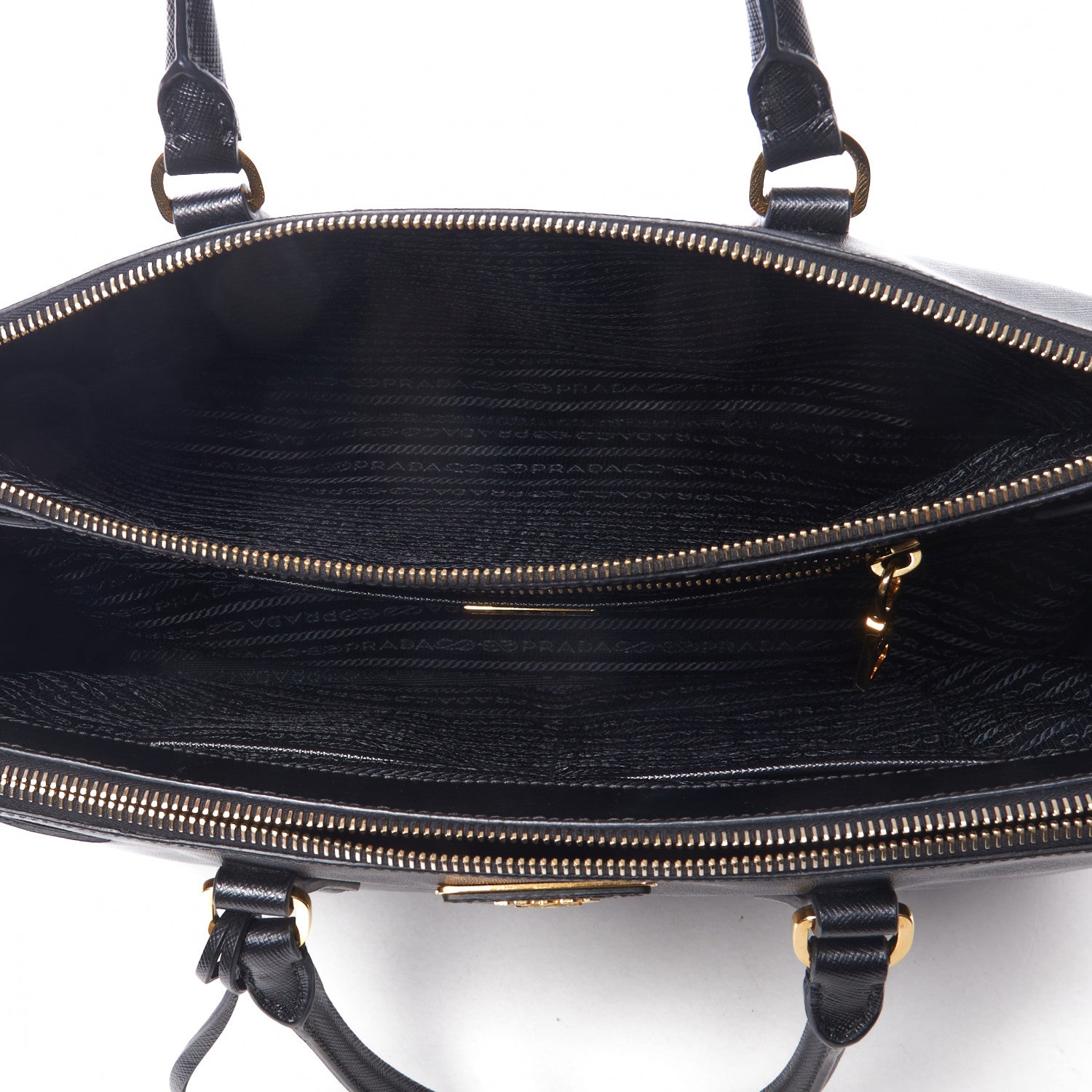 Prada Saffiano Large Galleria Double Zip Tote Black 7 of 9