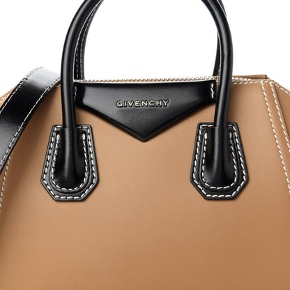Givenchy Calfskin Small Topstitch Bi-Color Antigona Beige Black 10 of 10