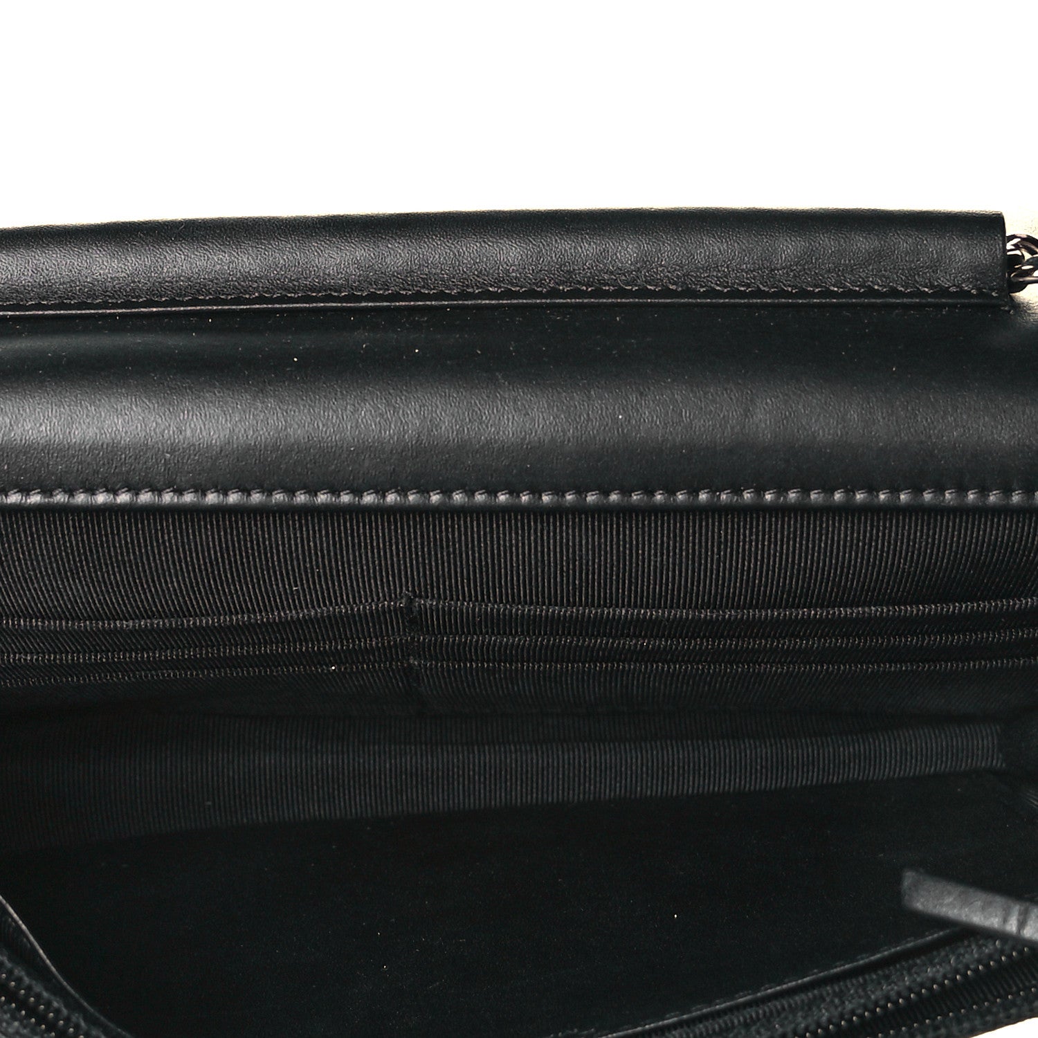 Chanel Patent Quilted Wallet On Chain WOC Black 6 of 9