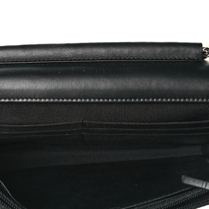 Chanel Patent Quilted Wallet On Chain WOC Black 6 of 9